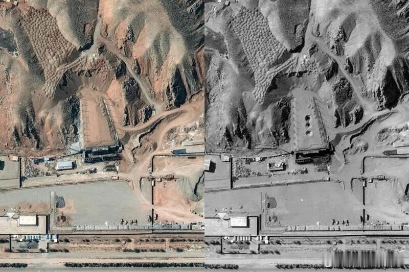 卫星图曝光：伊朗最严密核设施疑遭美军巨型钻地弹轰出3个大洞海外新鲜事以美袭击伊朗