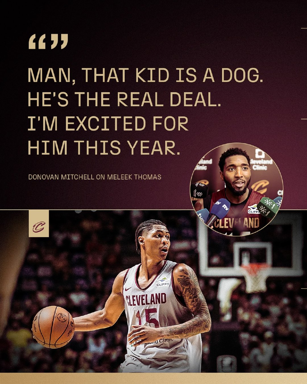 🗣️ 米切尔（Donovan Mitchell）：这小孩是条"疯狗"！骑士官方