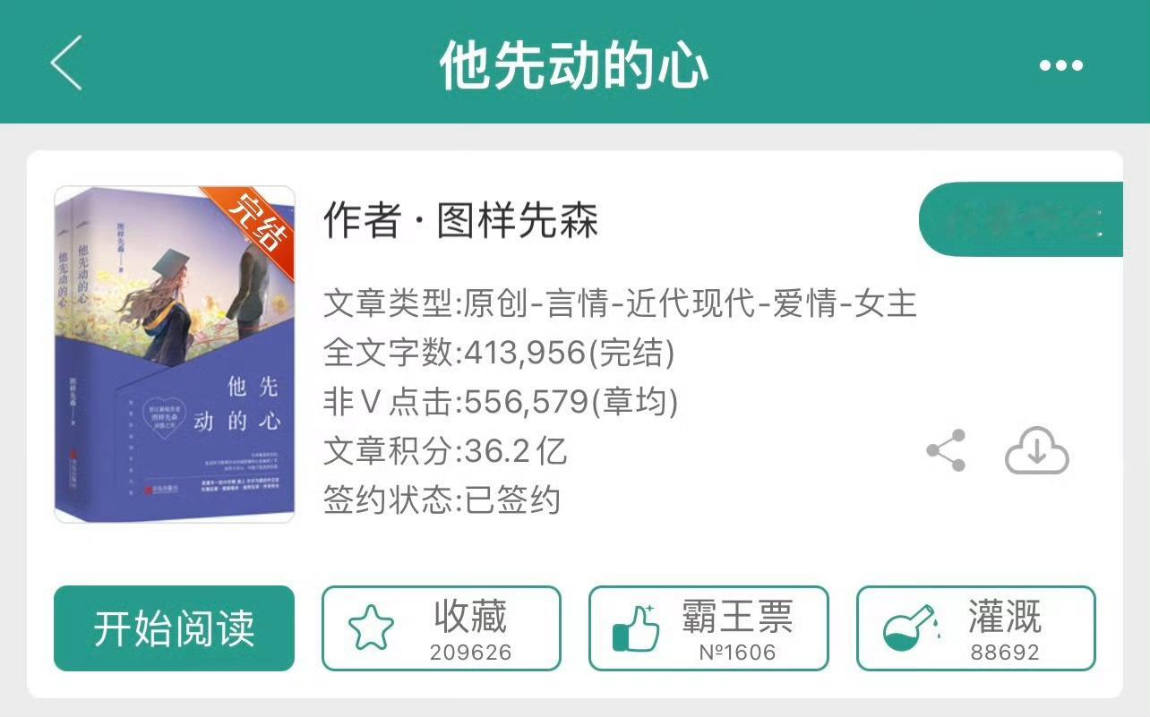 小说推荐：《他先动的心》 作者:图样先森简评：明媚女大学生vs腹黑男外交官，巧取