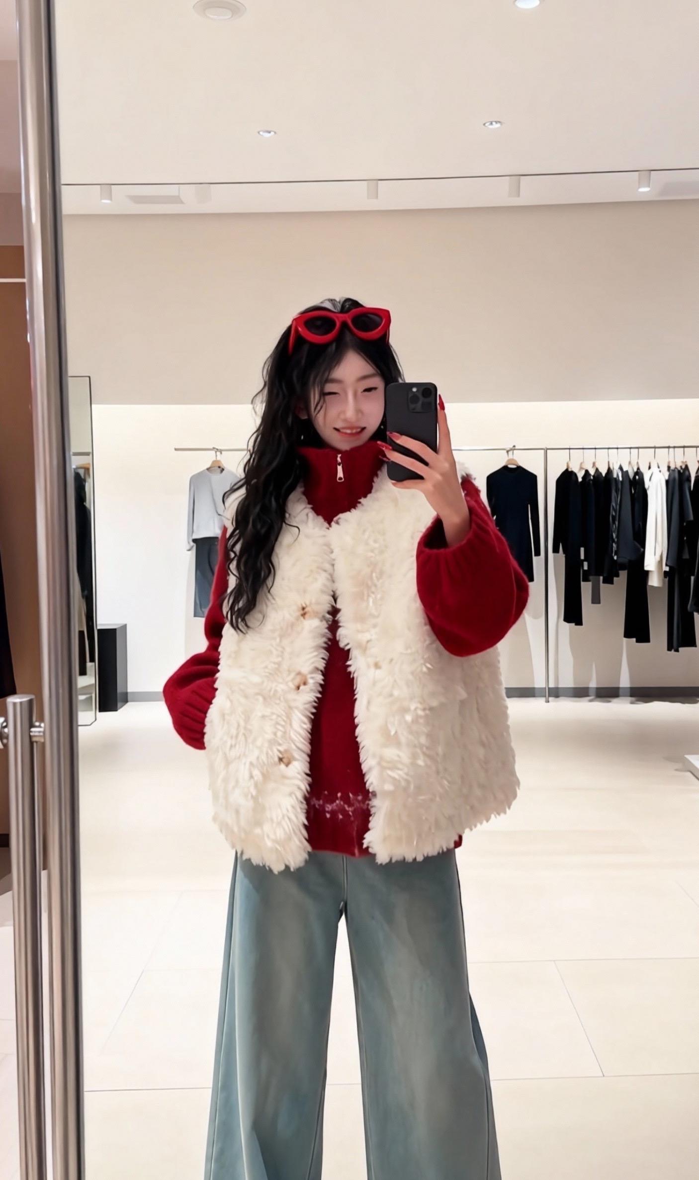 圣诞节日穿搭 红色系 韩系穿搭 新年穿搭 穿搭