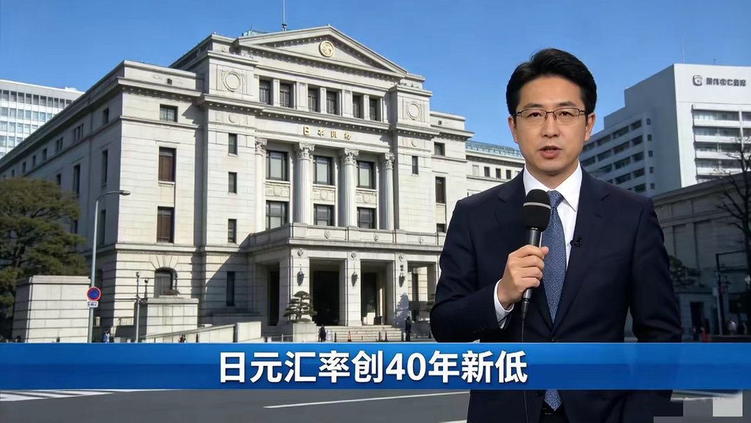 日元直线跳水日本加息救汇率失效，日元跌创40年最低纪录刷新1986年以来近四十年