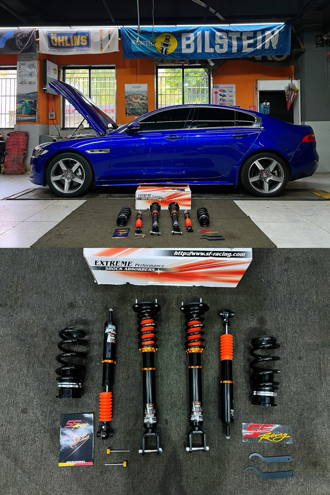 捷豹XE升级绞牙避震器，改善摇晃和高速发飘