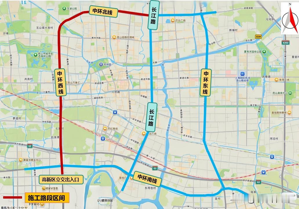 昆山中环今夜起大变化，西线北线部分路段夜间封闭

昆山的老司机们注意了，中环出行