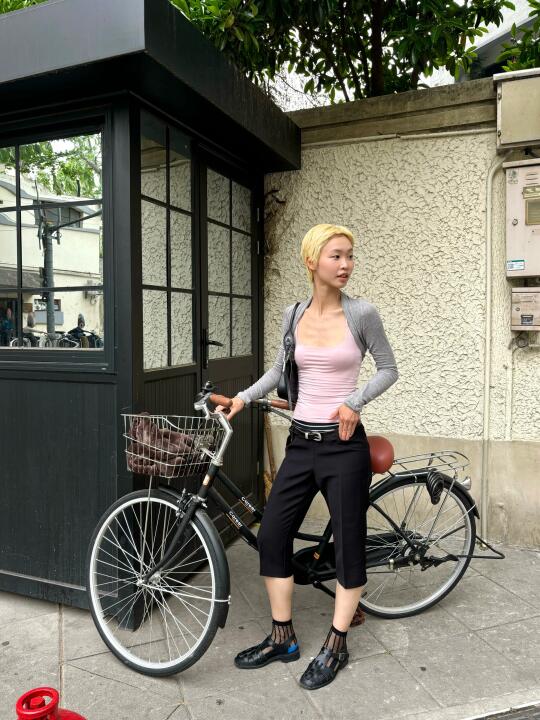 七分裤还是时髦的👌