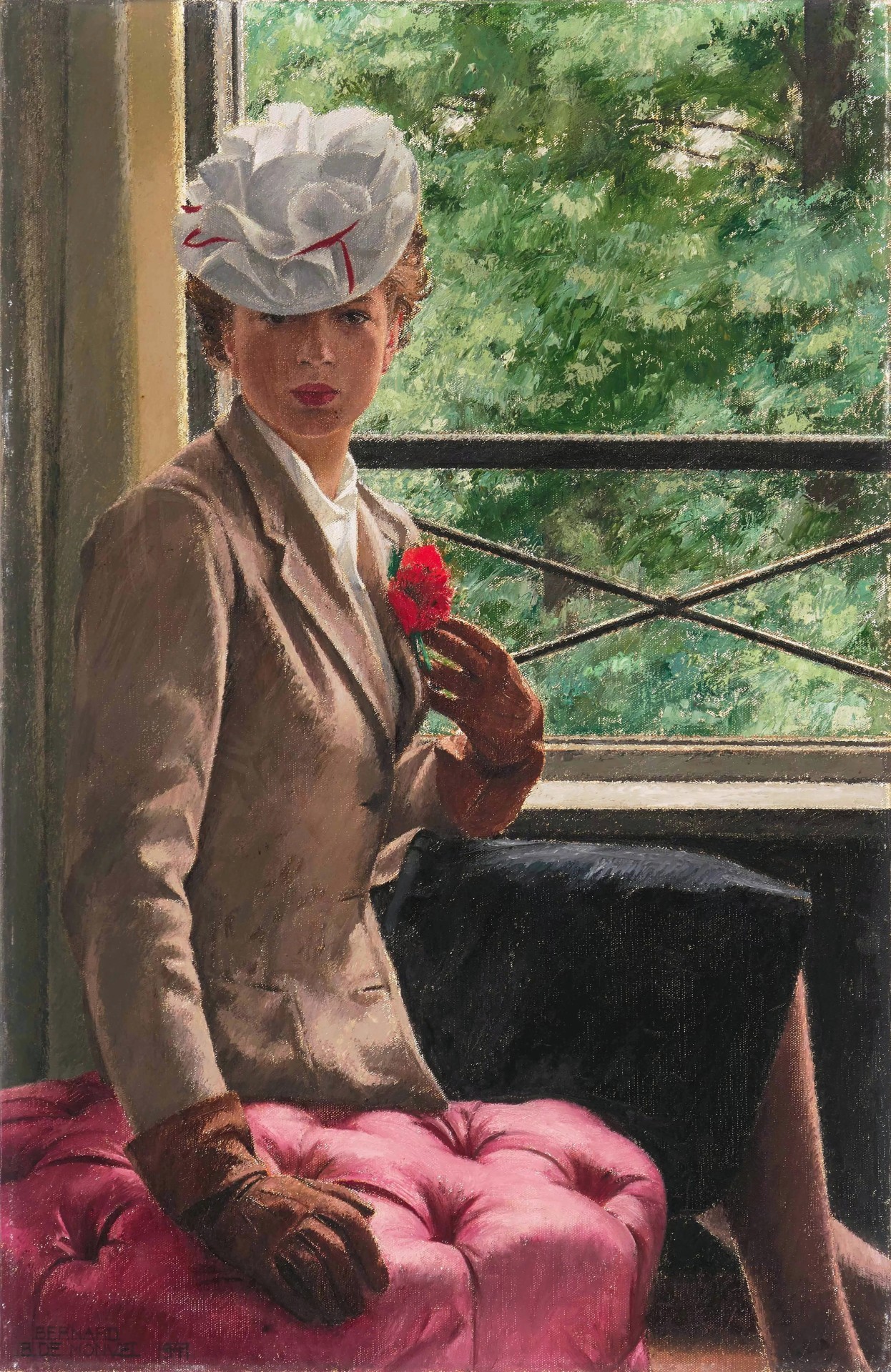 一个女人的画像，1941年，法国画家Bernard Boutet de Monv