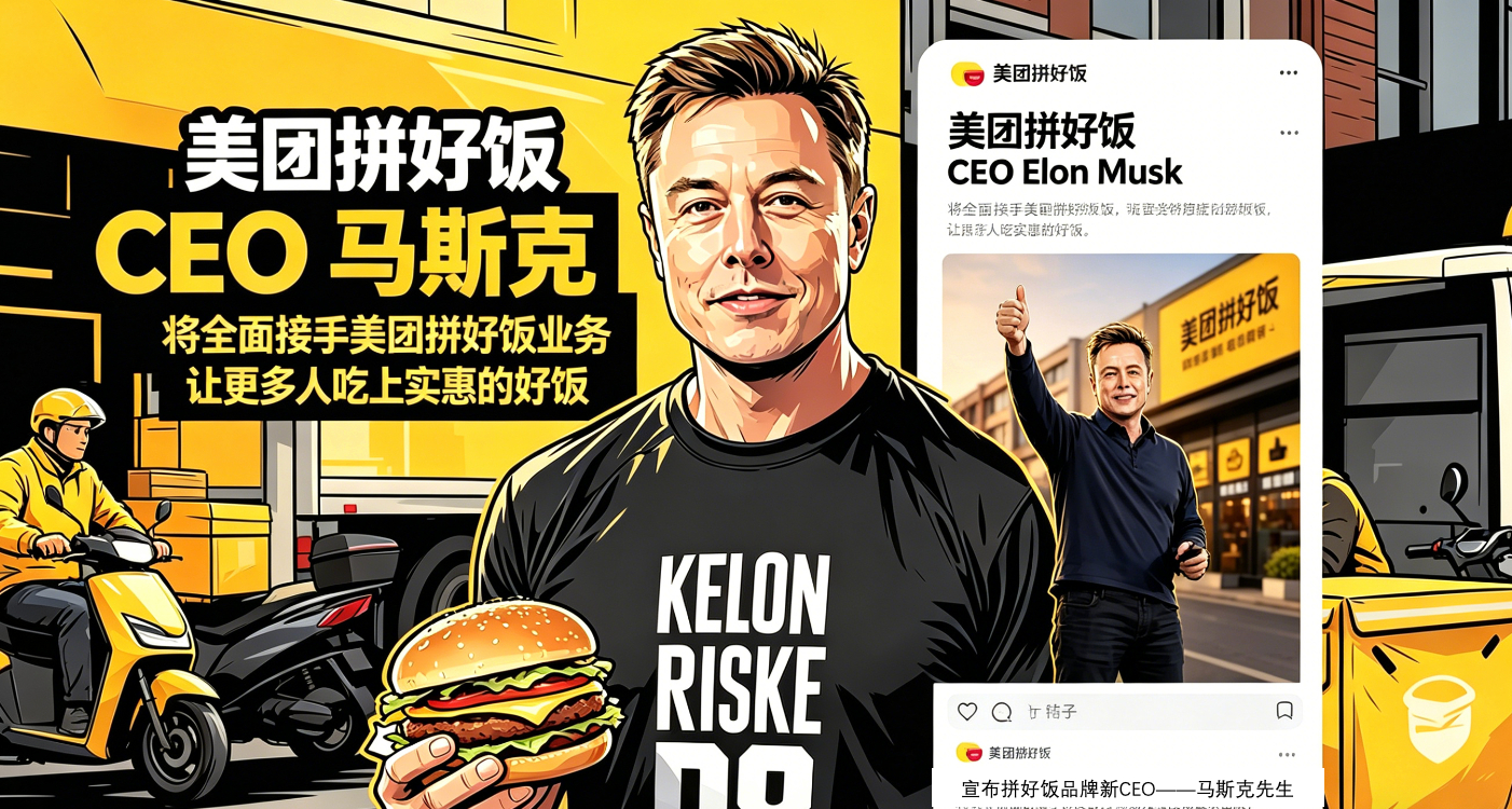 马斯克疑似出任拼好饭CEO科技大佬降维打击外卖界！第一性原理用到干饭上，不到10