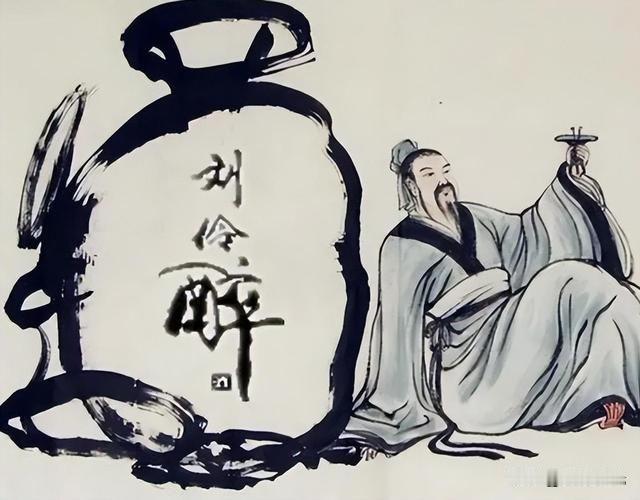 魏晋名士个个任性自由放达不羁。刘伶嗜酒如命，曾著《酒德颂》，宣称“天地为栋宇，屋