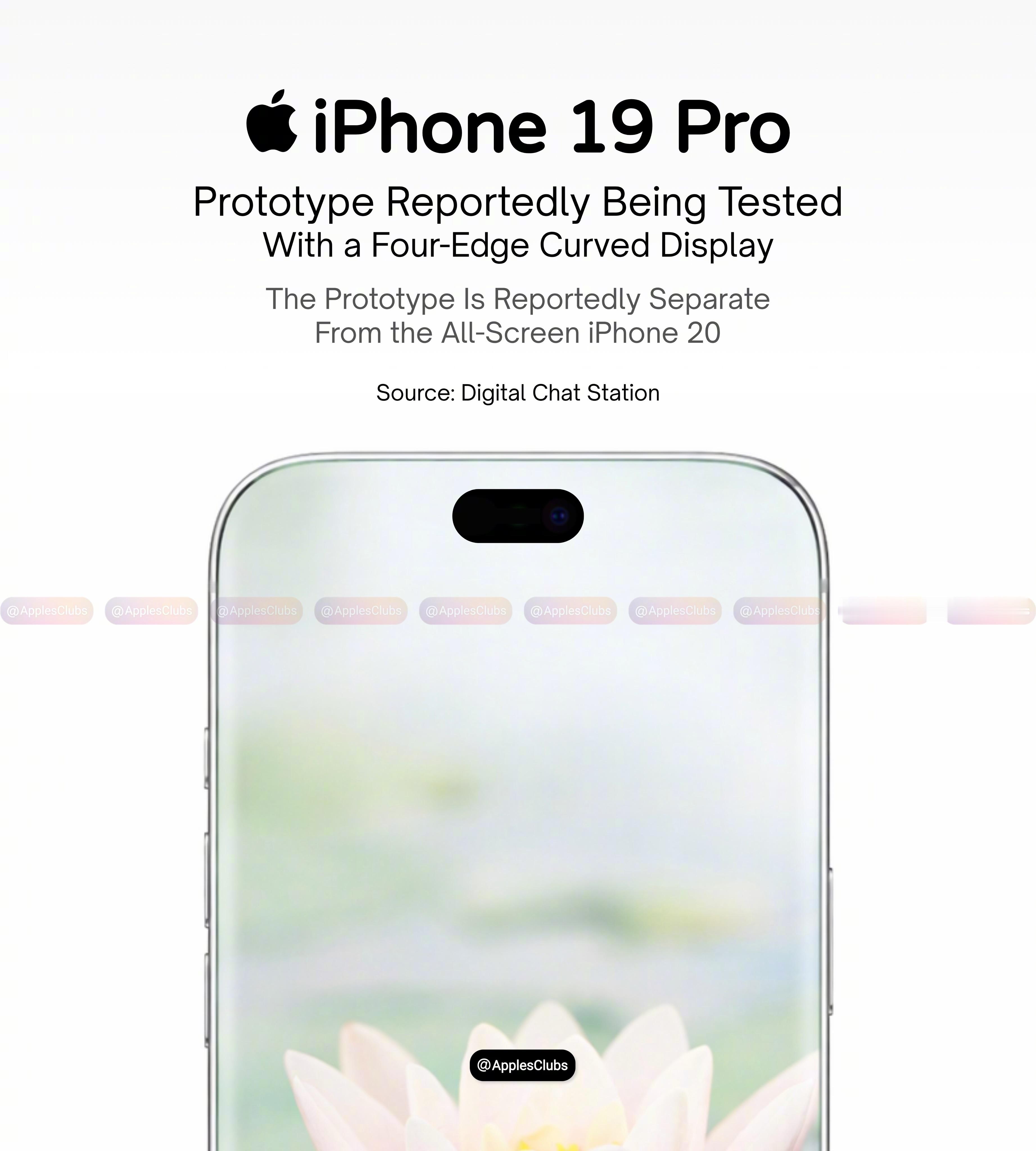 据说是iPhone19pro的样子，灵动岛依然没去掉 