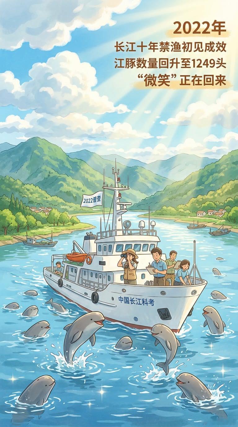 长江江豚数量回升至1249头！“微笑天使”能一直笑下去吗？长江江豚，唯一生活在长