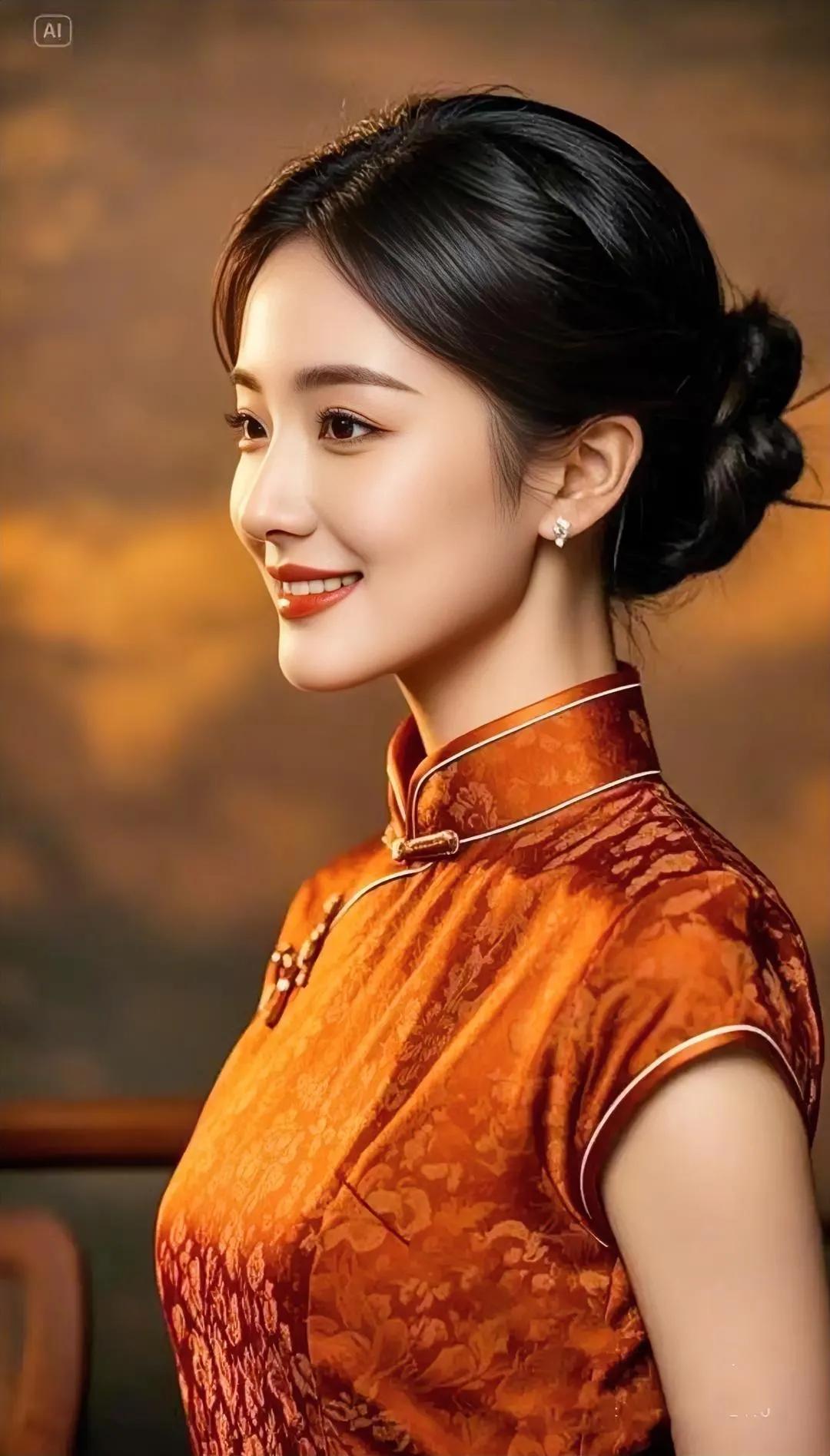 东方古典美人，韵味十足的传统旗袍，尽显优雅气质。国风旗袍美女、