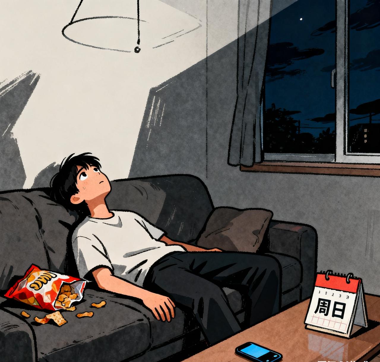 一周中最难煎熬的是周日晚上
 
周日晚上的时间像被按了慢放键，一边是假期余额清零