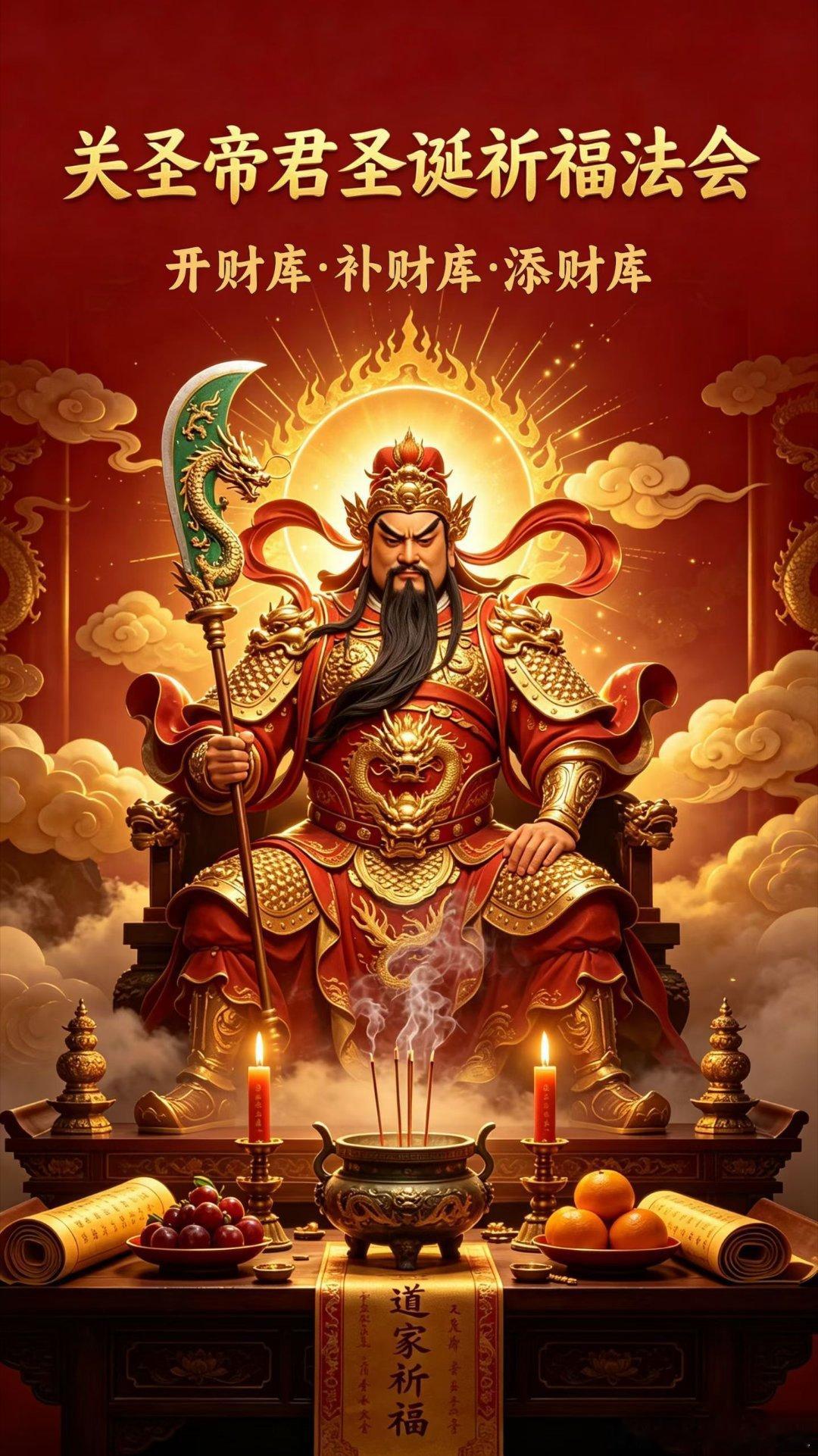 🙏农历六‮廿月‬四 · 关圣帝君‮诞圣‬吉日公历8月6日，恰逢‮财武‬神关帝圣