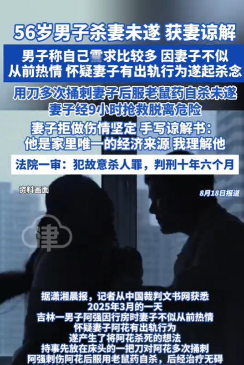 吉林，一56岁男子平均每天都要和妻子行房，可妻子却没了兴致，男子怀疑妻子出轨，于