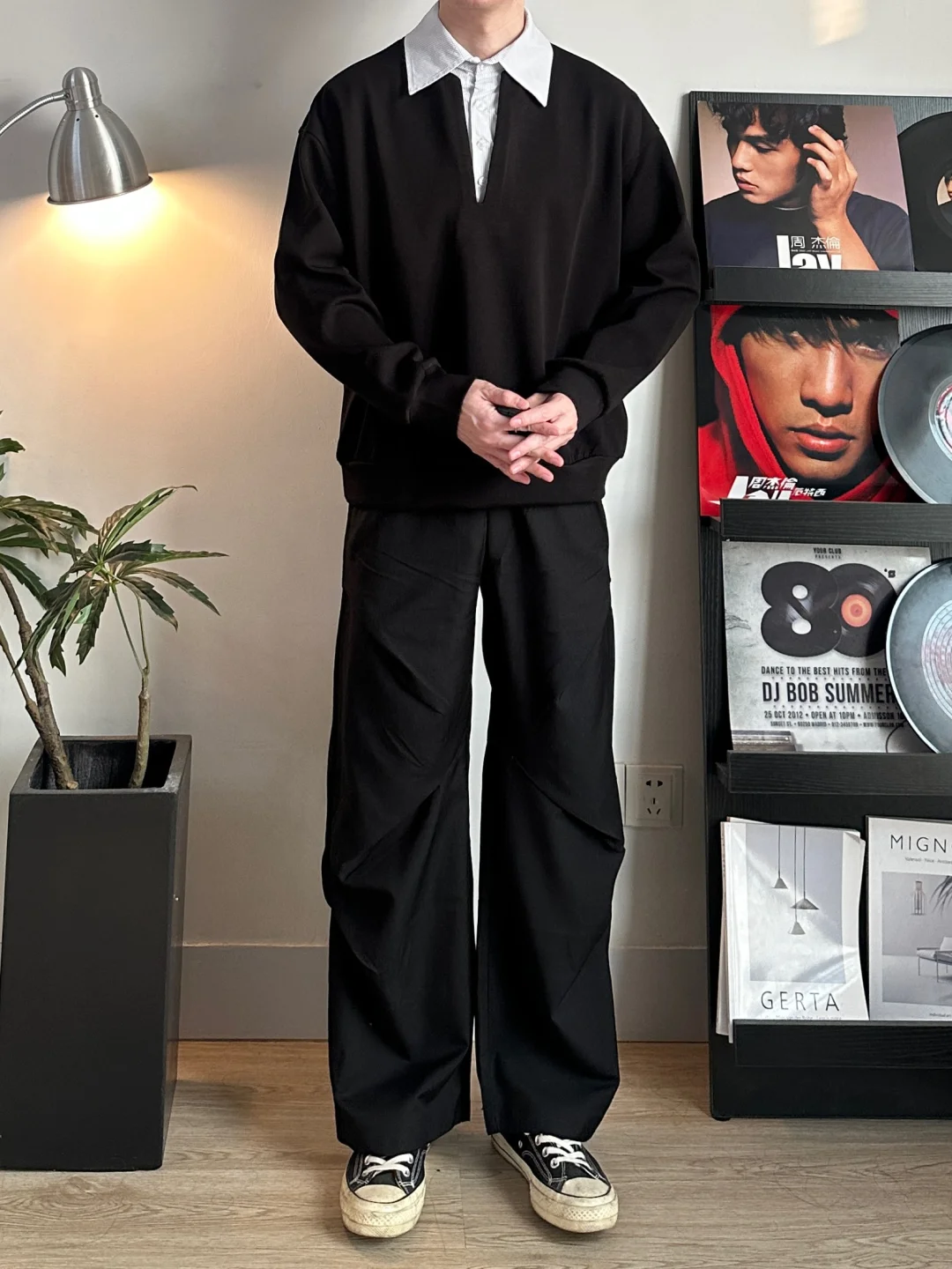 人夫感穿搭一身黑也很温柔哇