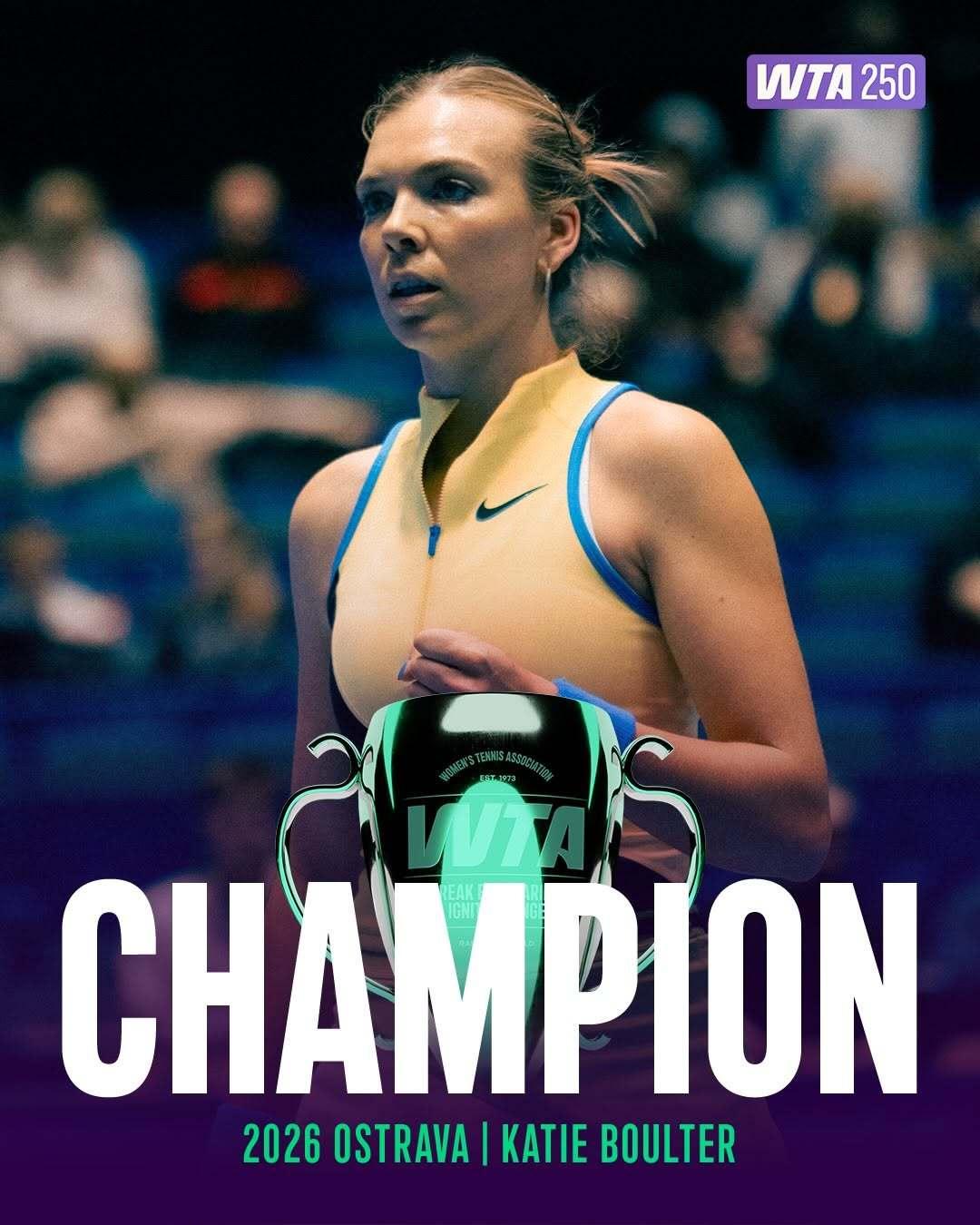 撒狗粮！德米纳尔和女友博尔特继续同频夺冠！
2026年2月7日：博尔特在WTA2