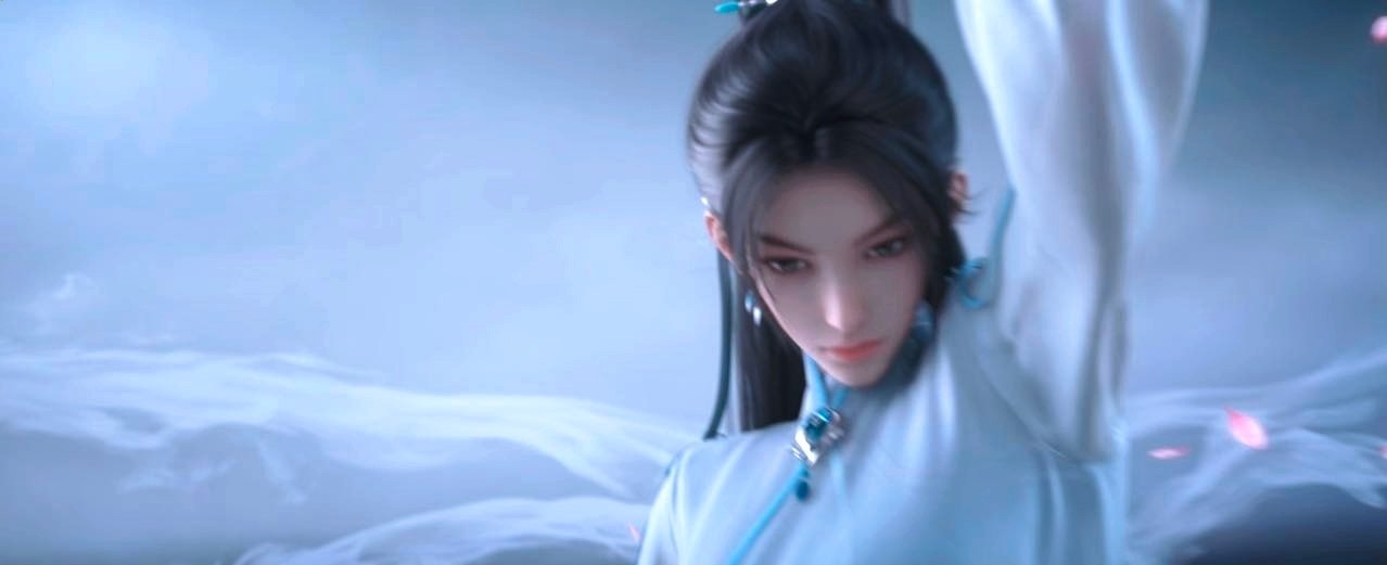 #宁姚[超话]##剑来宁姚# 《剑来》定档8月15日啦，预告中宁姚的水墨风打戏看
