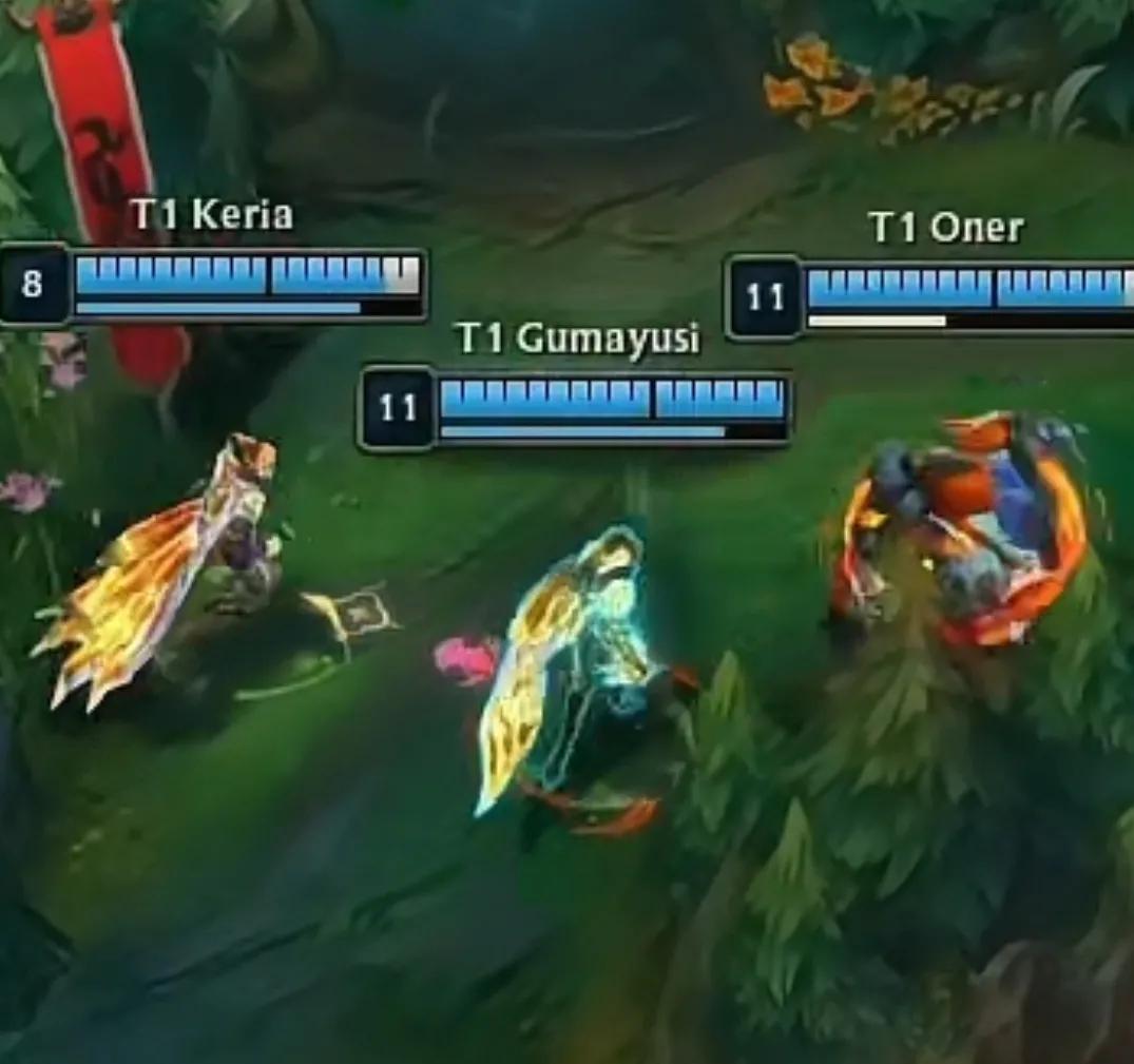 玩个烂梗，T1对战GEN的第五局小吕布请了RNG的冠军皮肤（霞），有条友知道这个