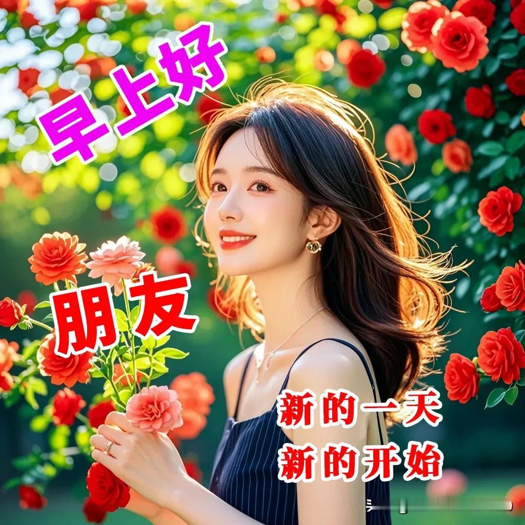 新的一天，新的希望；
新的祝福，愿你幸福；
健康快乐，吉祥如意！
[赞][赞][
