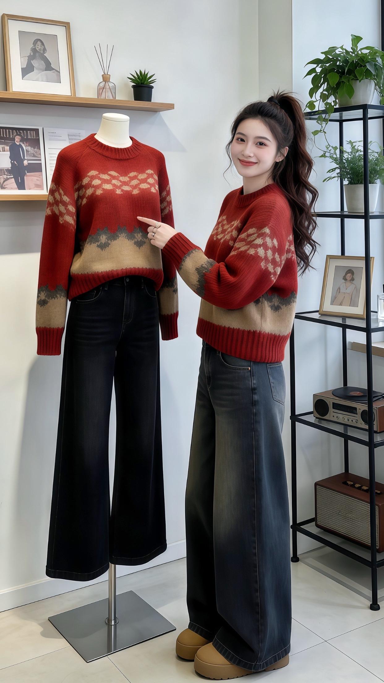 穿着得体是一种生活态度 红色衣服 过年穿什么 小个子冬季保暖穿搭 针织毛衣