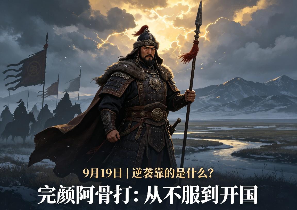 9月19日：从被欺压的部族到开国帝王，逆袭靠的是什么？
 
1123年的今天，金