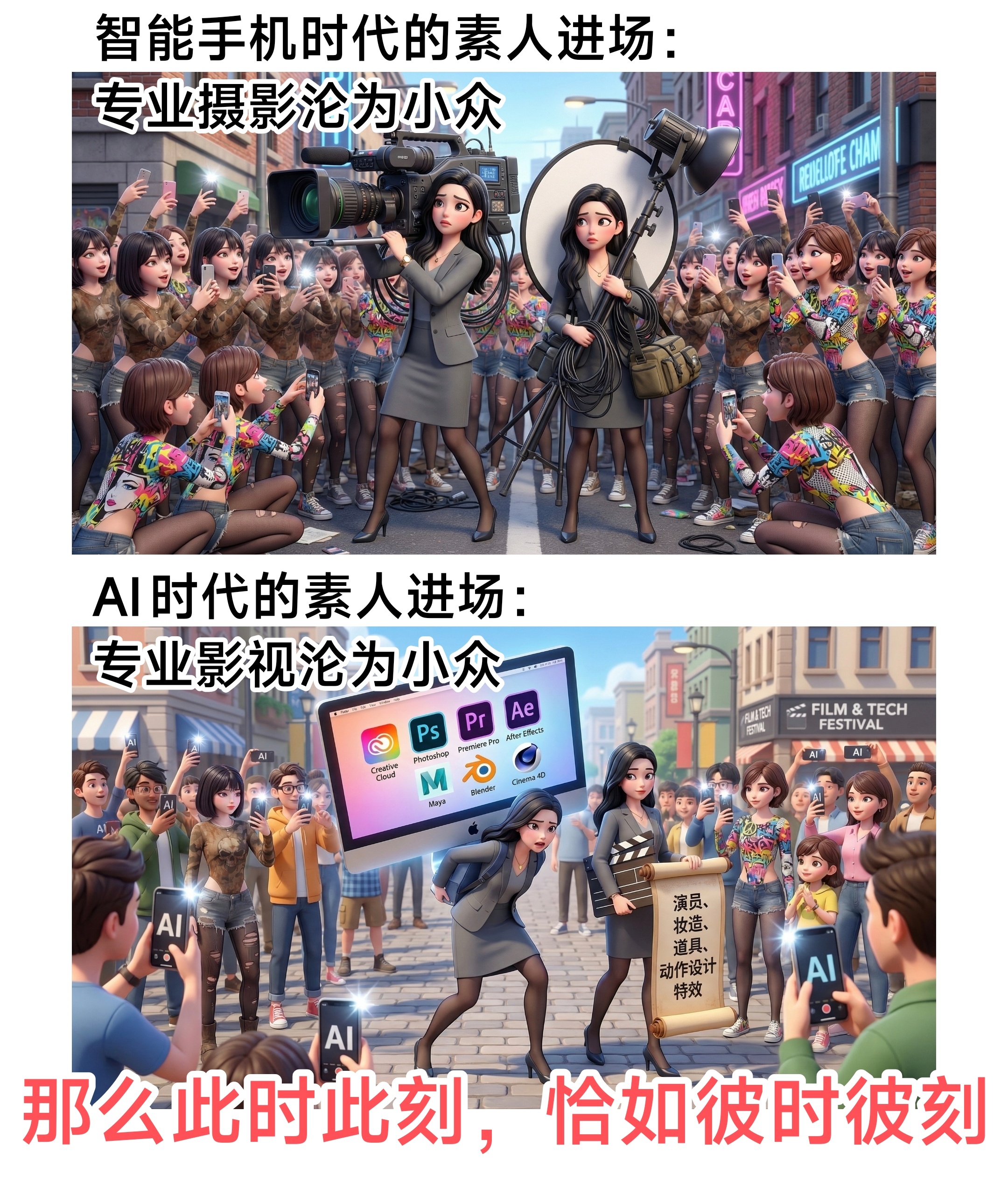 ai短剧爆火对传统影视从业者来说，AI视频是挑战大于风口，对普通人来说，AI视频