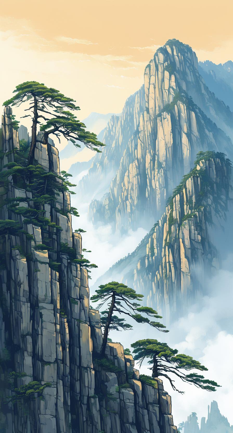 上联:山水悠悠画中游
下联:云霞缥缈梦里行