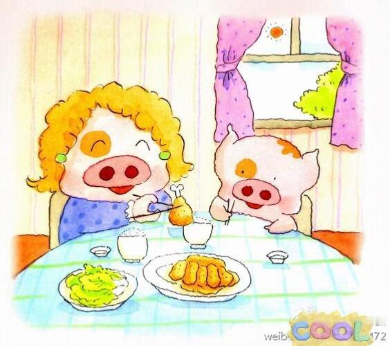 吕严和妈妈撞脸麦兜麦太笑不活了！吕严和妈妈也太像麦兜和麦太了吧，神态、发型、气质