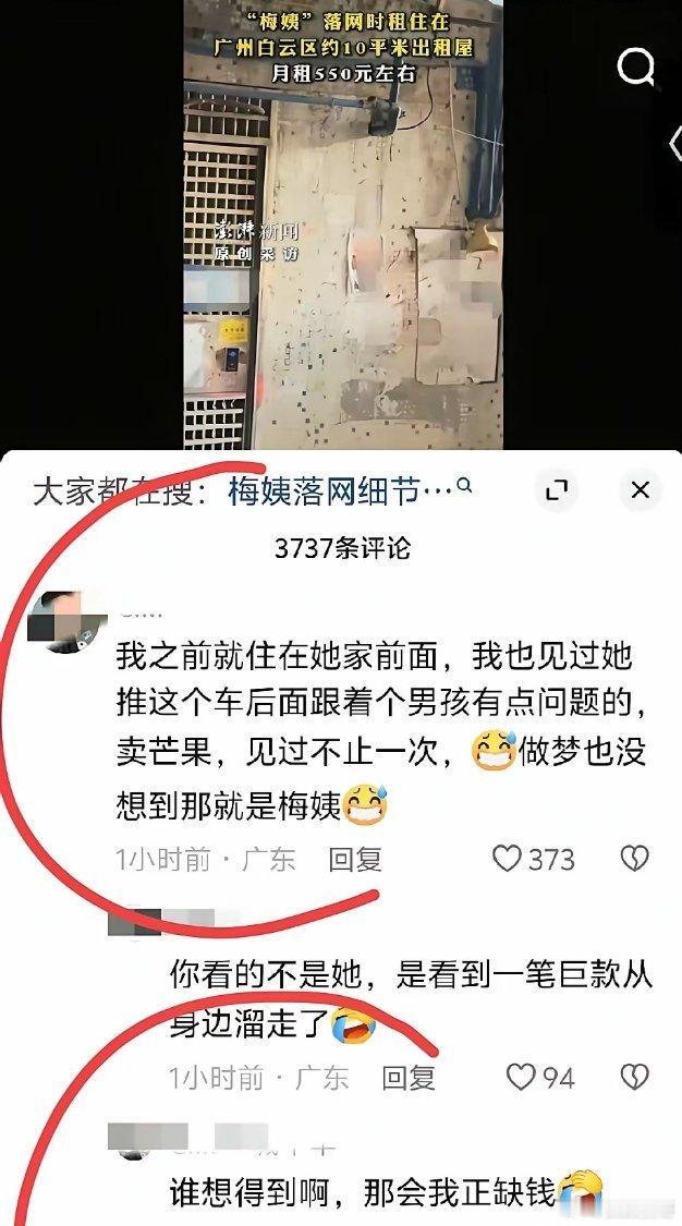 有网友称之前在梅姨的水果摊上买过两次芒果，但梅姨总是偷偷的给他换成坏果！明明他挑