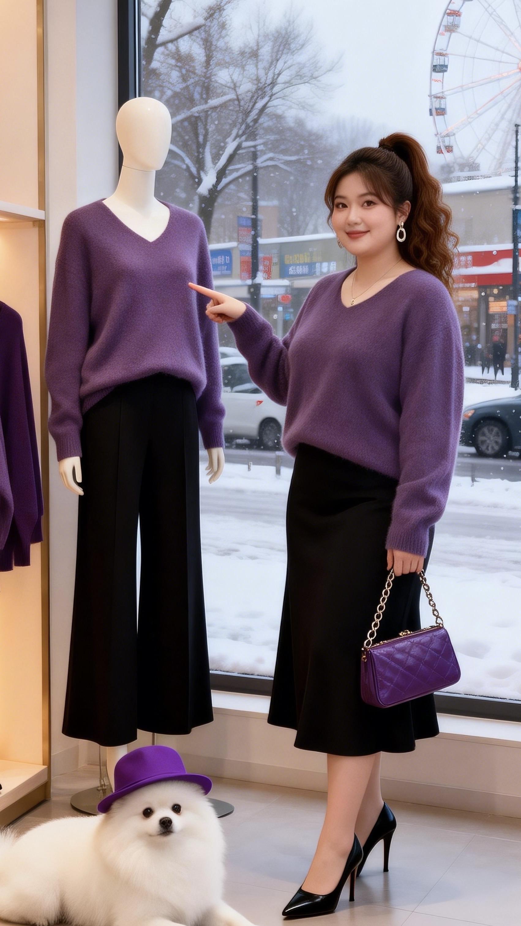 大码女装脱下外套也体面的秋冬内搭让人眼前一亮的跨年约会穿搭当我找到了适...