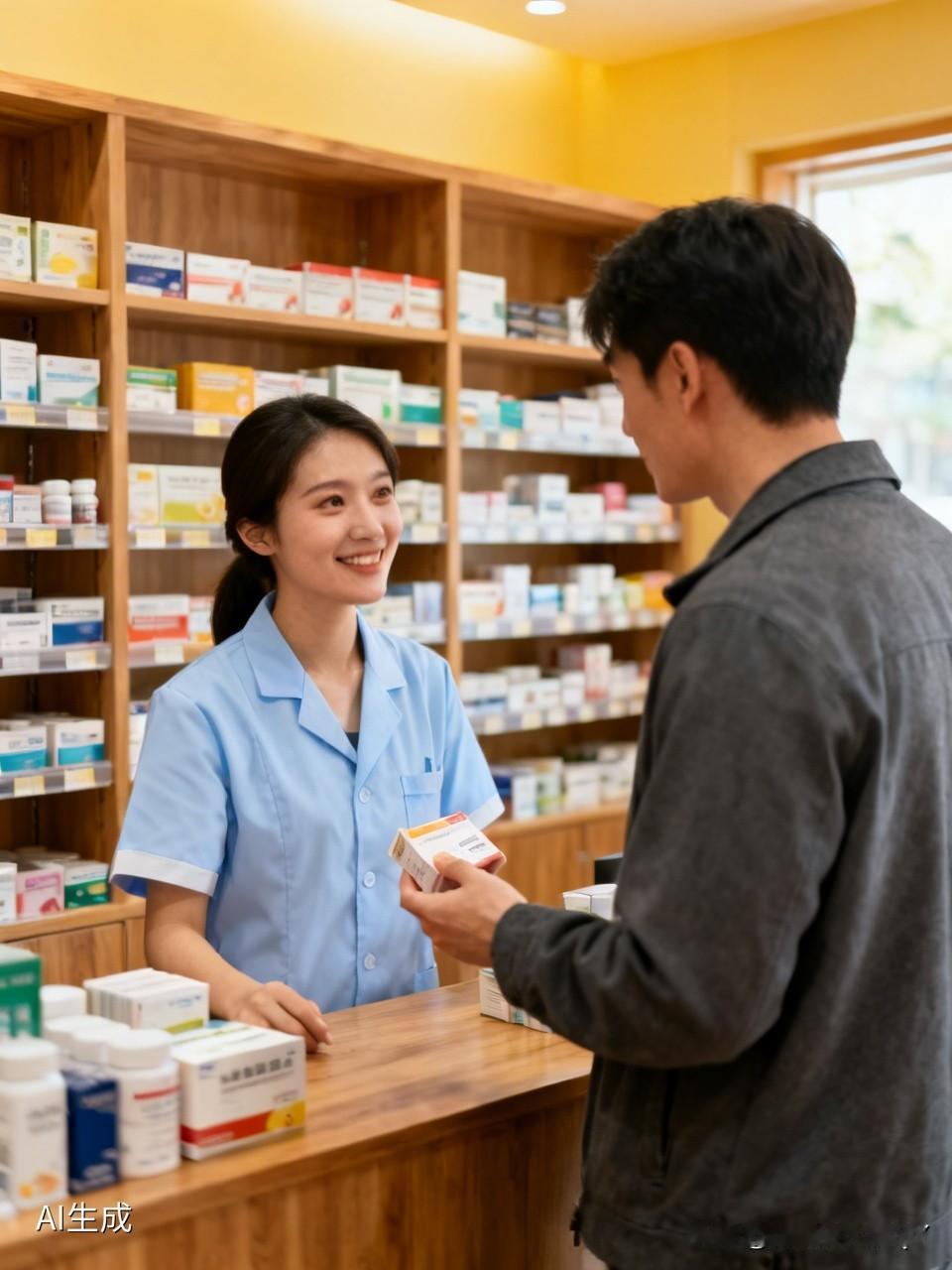 有个男子走进药店，还没等他开口，女店员便问道：“大哥，您需要点什么呀？”
男子说