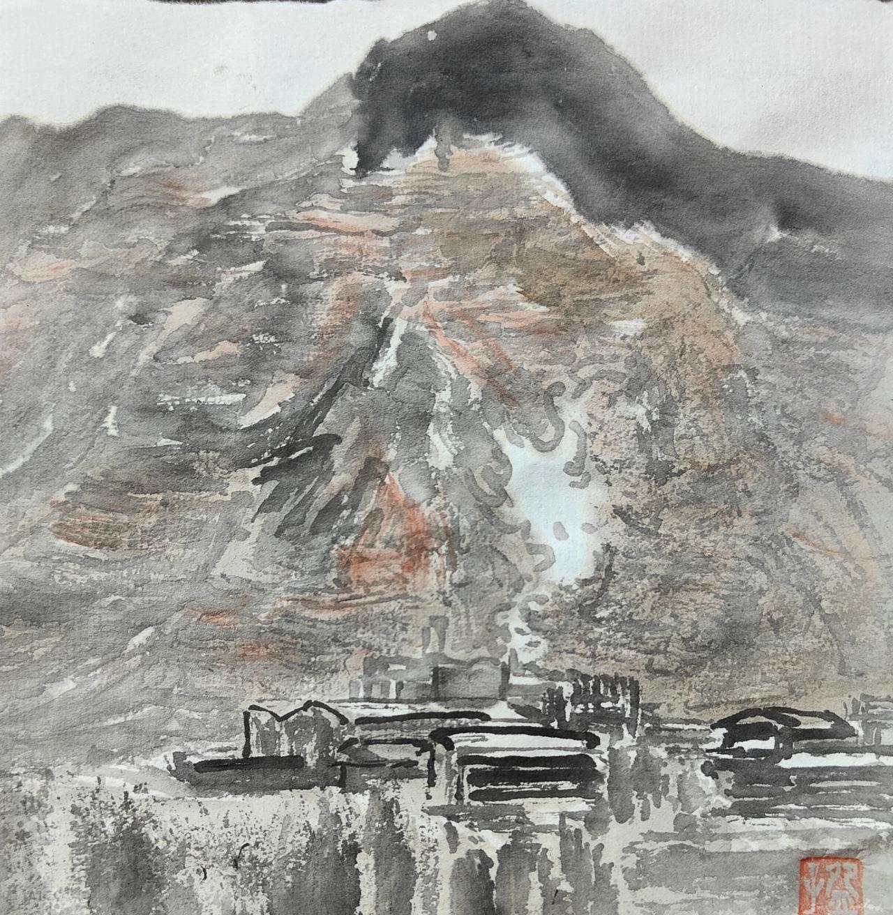 碗子的纸片水墨《路上的风景》