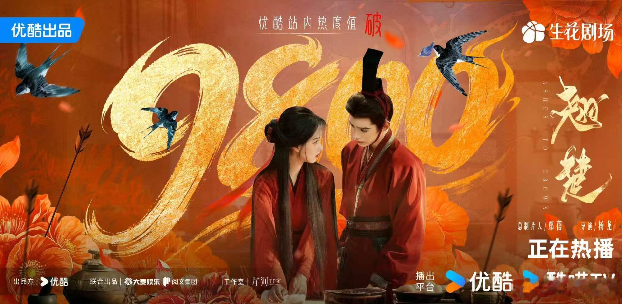 翘楚热度破9800翘楚破9800陈都灵周翊然《翘楚》热度破9800了！！太牛了，