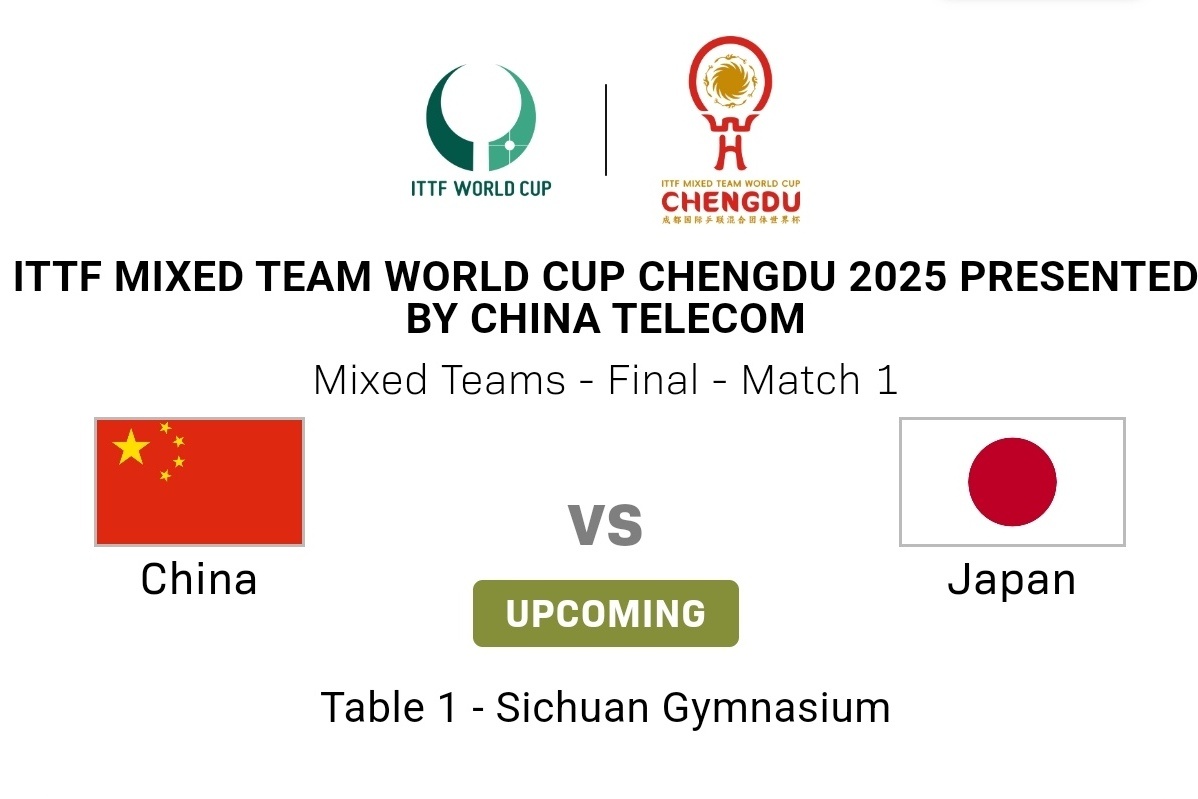 张本智和张本智和2025成都混团世界杯赛程 ▶️ 决赛日本🇯🇵VS中国🇨?