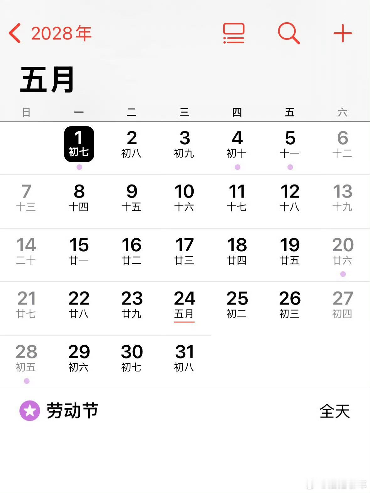 调休调休≈两天不吃饭，第三天吃九顿你看2028年的五一咋整