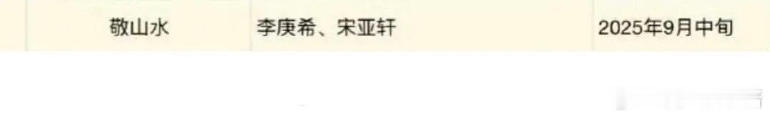 《敬山水》🍉李庚希、宋亚轩，期待值如何 ​​​