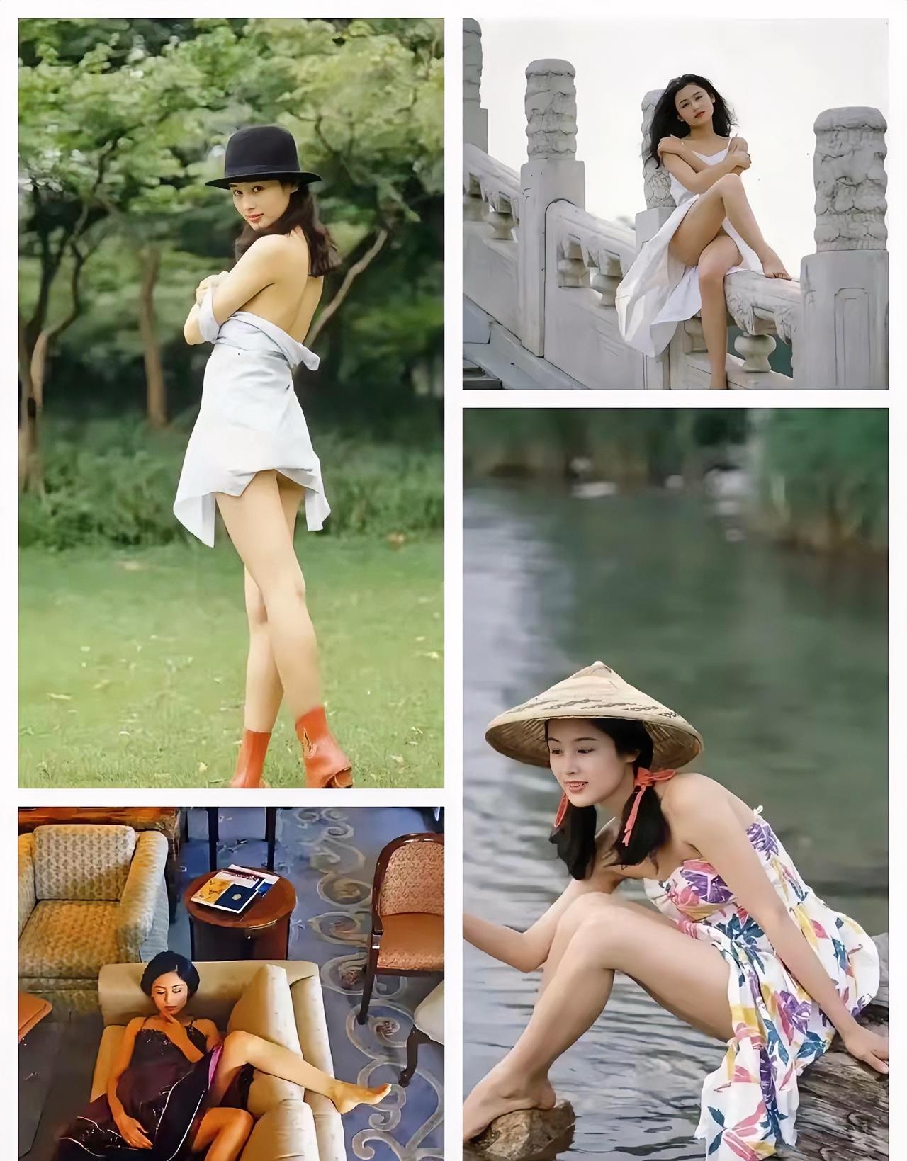 瞧瞧陈红年轻时的照片，当真美到极致，气质优雅，宛如从天上降临人间的仙女，甚至比古
