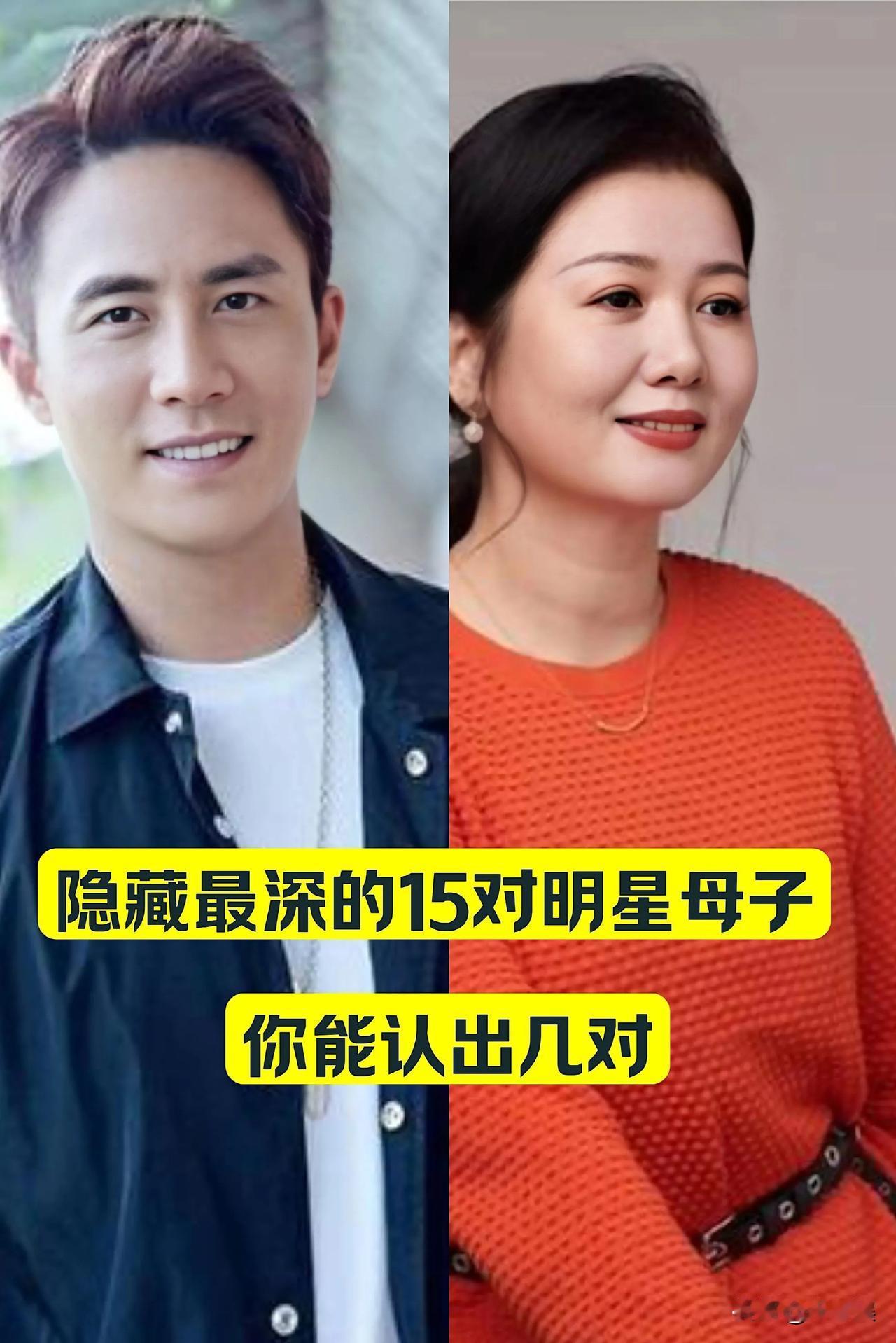 娱乐圈“隐藏最深的“15对明星母子 你能认出几对?