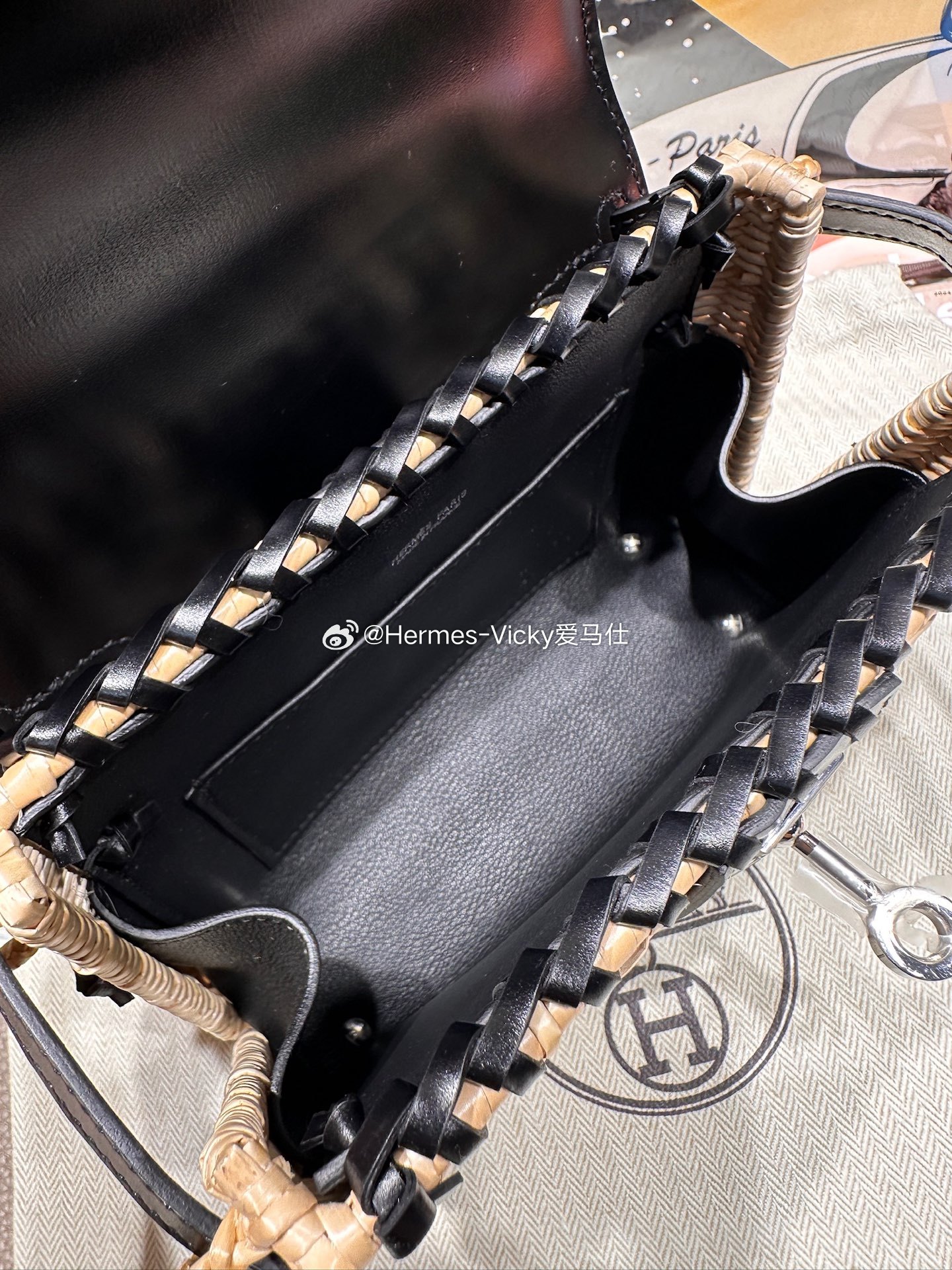 Kelly Picnic Mini 89 Noir 黑色Osier/ Box 银