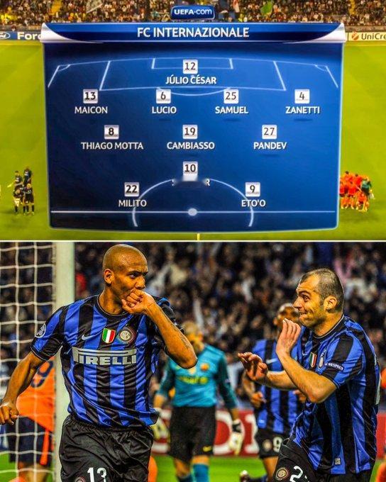 16年前的今天：国际米兰在欧冠半决赛首回合3-1击败巴塞罗那。 