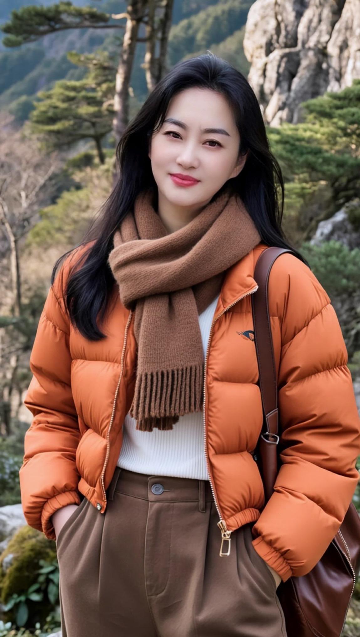 山林氛围感生活照   穿搭