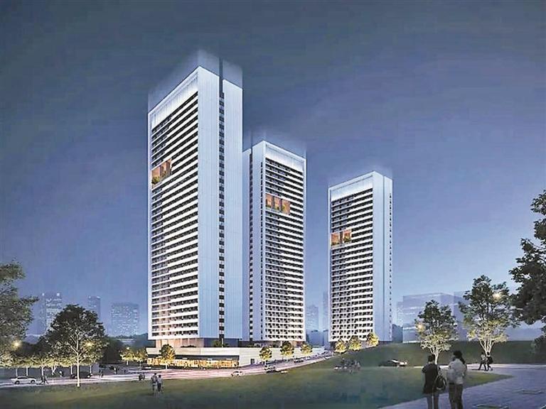 龙华首个“工改保”项目启动模块吊装