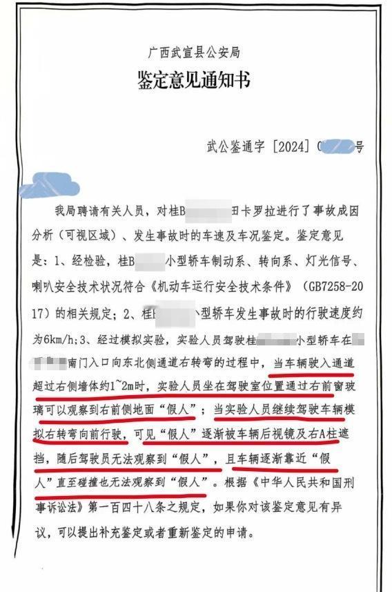 这案子根据鉴定证书来看，意思是说其实驾驶员在刚下地库探出头的时候是能看到地上的醉