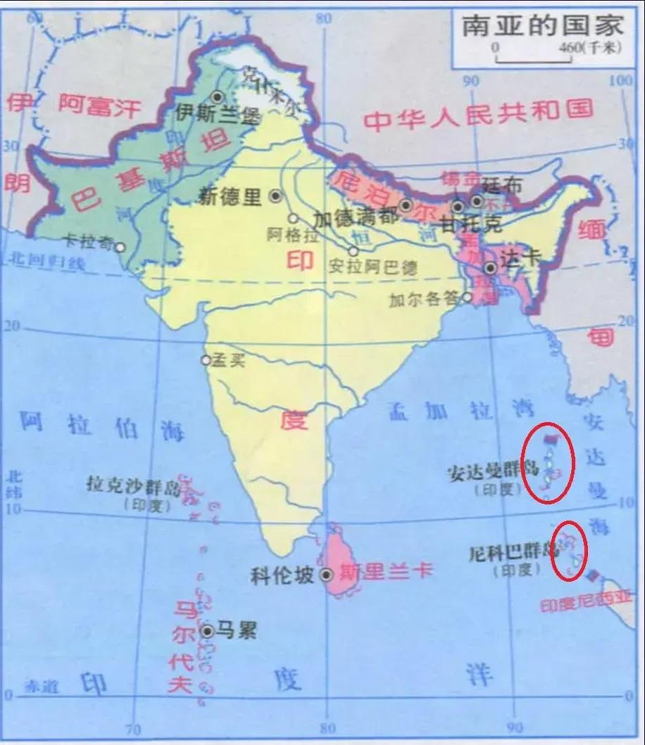 印度的优势：
①对印度洋的掌握，尤其是安达曼群岛对马六甲海峡的关门作用

②印度