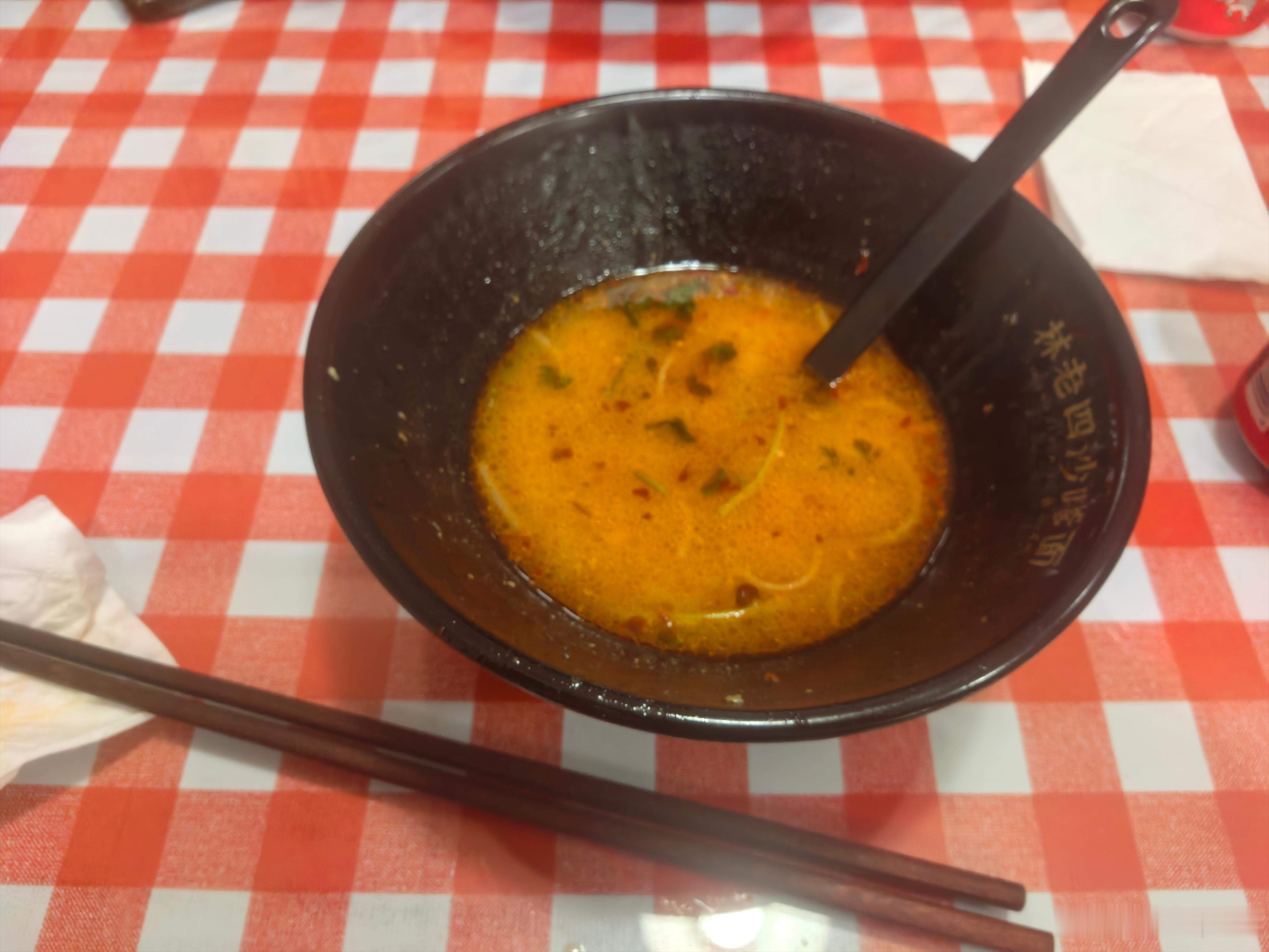 这家沙嗲面味道有点淡