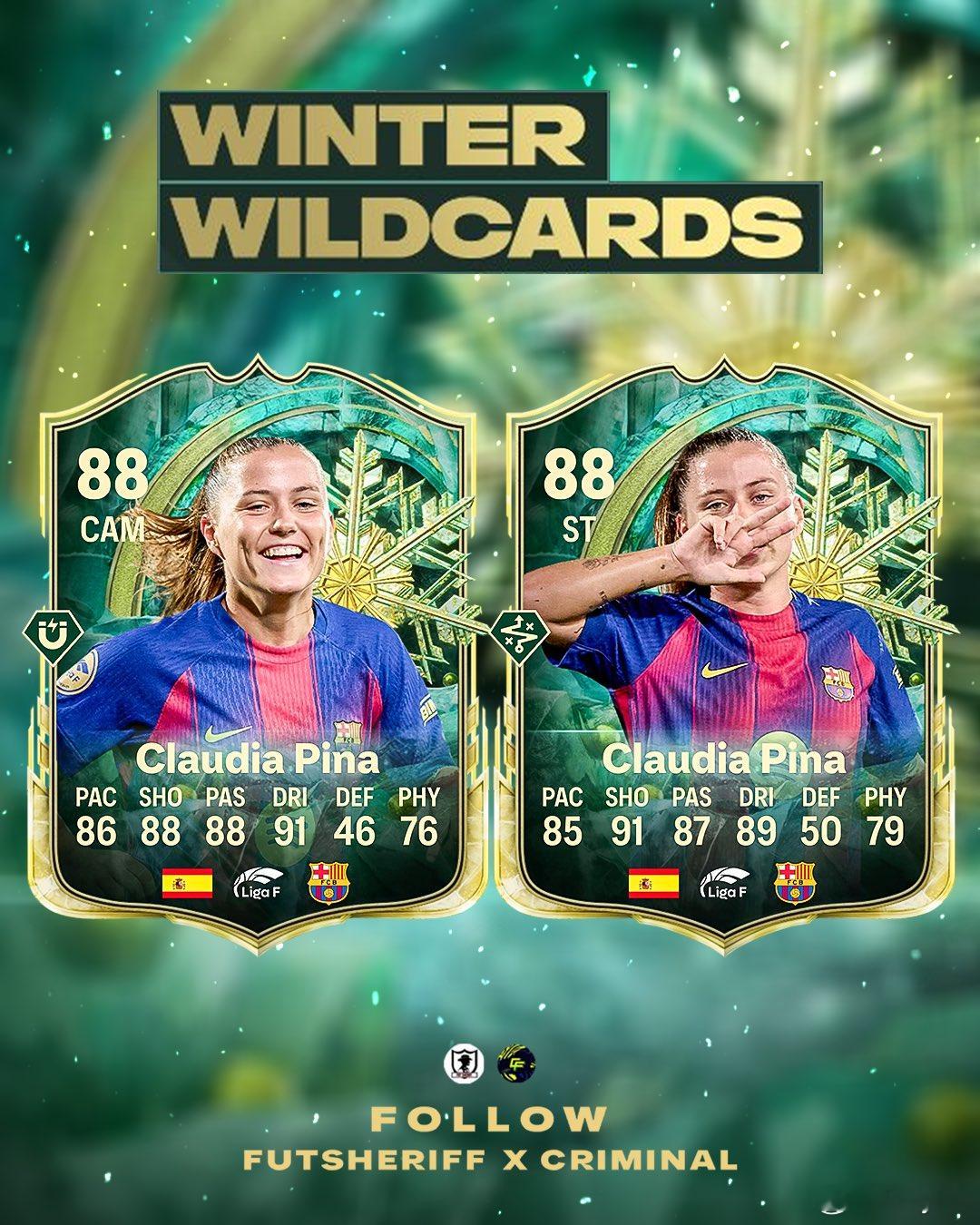 WinterWildcards冬季外卡皮娜确认。拥有两个版本。FC26