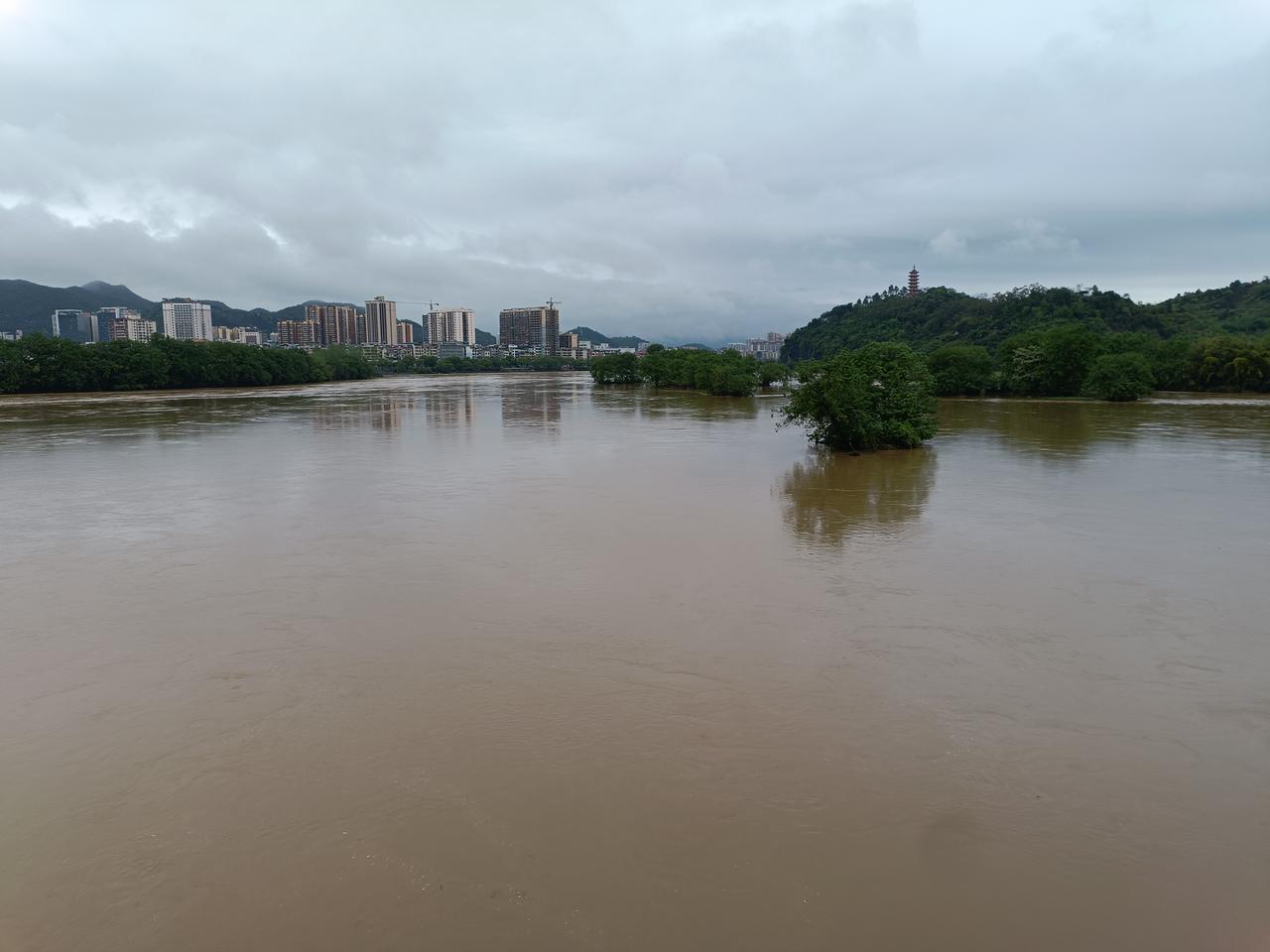 桂林全州主要河流洪水随拍