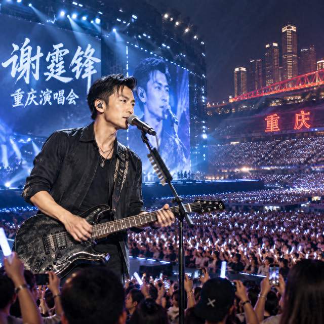 谢霆锋重庆演唱会万人大合唱