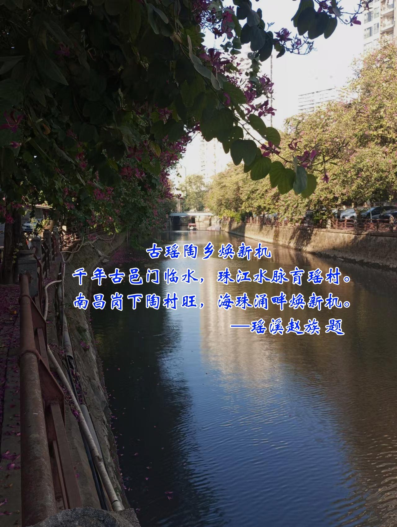 羊城古韵
古瑶陶乡焕新机
千年古邑门临水，珠江水脉育瑶村。
南昌岗下陶村旺，海珠