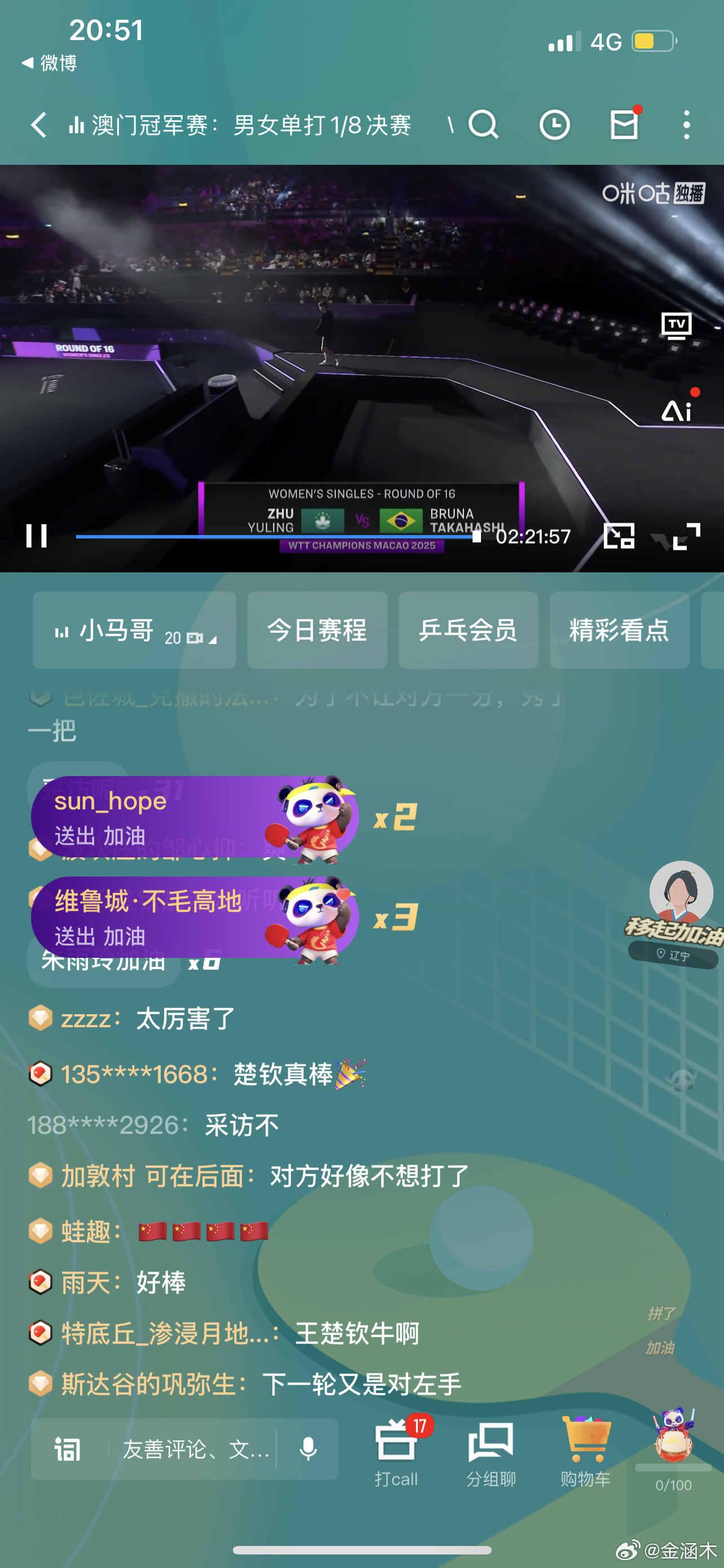 我就想看看我还灵不灵？高桥布鲁纳+6朱雨玲+15所以看好稳重的小朱3:0 要么小