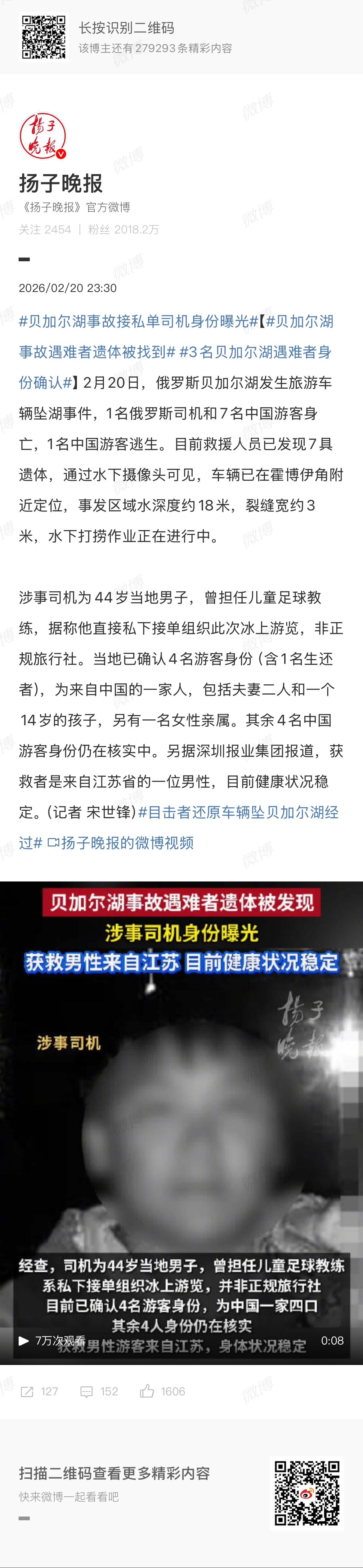 贝加尔湖事故遇难者遗体被找到 按这个说法的话，那应该就是UAZ面包子+俄国野生老